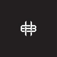 Initial letter overlapping interlock logo monogram line art style vector