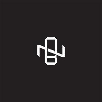 BN Initial letter overlapping interlock logo monogram line art style vector