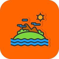 Island Vector Icon Design