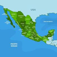 Country Map of Mexico vector