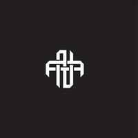 Initial letter overlapping interlock logo monogram line art style vector