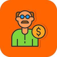 Pensioner Vector Icon Design