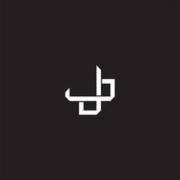 JJ Initial letter overlapping interlock logo monogram line art style vector