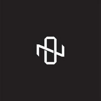 Initial letter overlapping interlock logo monogram line art style vector