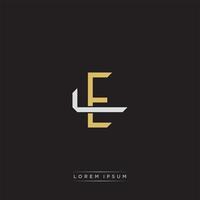EL Initial letter overlapping interlock logo monogram line art style vector