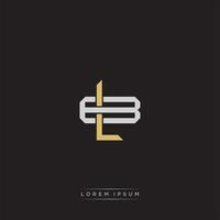 LB Initial letter overlapping interlock logo monogram line art style vector
