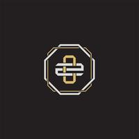 CZ Initial letter overlapping interlock logo monogram line art style vector