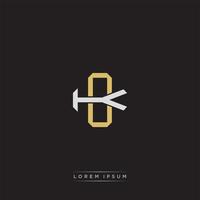 CK Initial letter overlapping interlock logo monogram line art style vector