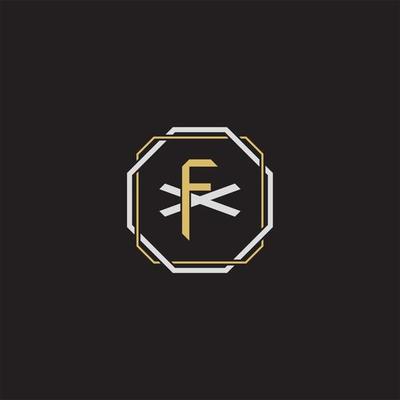 FX Initial letter overlapping interlock logo monogram line art style