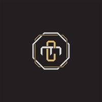 CM Initial letter overlapping interlock logo monogram line art style vector