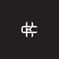 Initial letter overlapping interlock logo monogram line art style vector