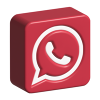 3d icon logo of whatsapp png