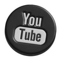 3d ícone logotipo do Youtube png