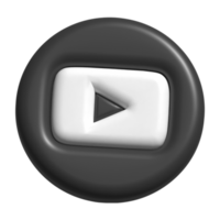 3d lcon logo di Youtube png