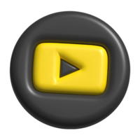 3d lcon logo of youtube png