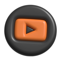 3d lcon logo of youtube png