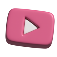 3d lcon logo of youtube png
