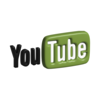 3d lcon logotyp av Youtube png