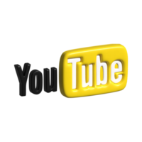 3d lcon logo of youtube png