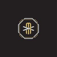 MX Initial letter overlapping interlock logo monogram line art style vector