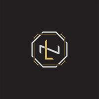 LN Initial letter overlapping interlock logo monogram line art style vector