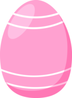 Pink Striped Easter Egg png