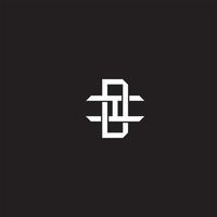 DI Initial letter overlapping interlock logo monogram line art style vector