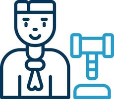 Judge Man Vector Icon Design