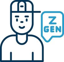 diseño de icono de vector de generación z