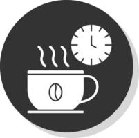 diseño de icono de vector de pausa para el café