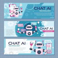 inteligente chatbot bandera modelo vector