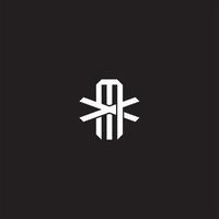MX Initial letter overlapping interlock logo monogram line art style vector