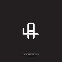 AL Initial letter overlapping interlock logo monogram line art style vector