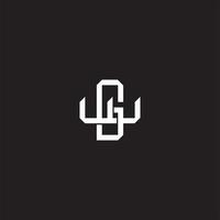 Initial letter overlapping interlock logo monogram line art style vector