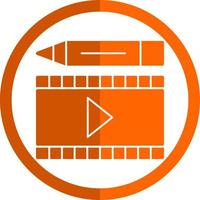 diseño de icono de vector de edición de video