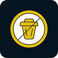 diseño de icono de vector de no tirar basura