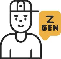 diseño de icono de vector de generación z