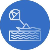 Parasailing Vector Icon Design