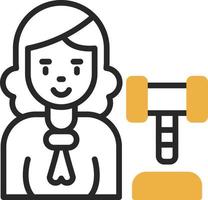 Judge Woman Vector Icon Design