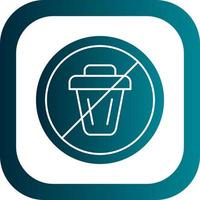 No Littering Vector Icon Design