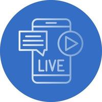Live Streaming Vector Icon Design