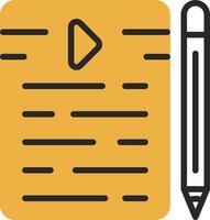Script Writing Vector Icon Design