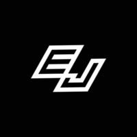 ej logo monograma con arriba a abajo estilo negativo espacio diseño modelo vector