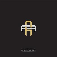 AA Initial letter overlapping interlock logo monogram line art style vector