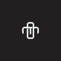 Initial letter overlapping interlock logo monogram line art style vector