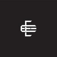 EE Initial letter overlapping interlock logo monogram line art style vector