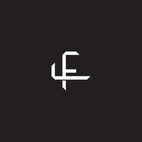 FL Initial letter overlapping interlock logo monogram line art style vector