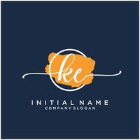 Initial KE feminine logo collections template. handwriting logo of initial signature, wedding, fashion, jewerly, boutique, floral and botanical with creative template for any company or business. vector