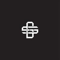 Initial letter overlapping interlock logo monogram line art style vector