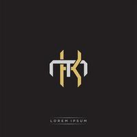 Initial letter overlapping interlock logo monogram line art style vector